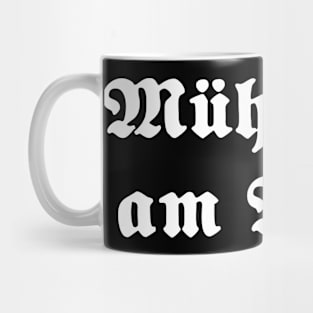 Mühlheim am Main written with gothic font Mug